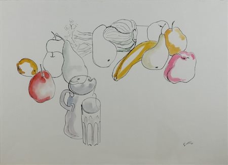 Renato Guttuso (Bagheria 1911 - Roma 1987) Senza Titolo Anni 70 Dim.50x68,5...