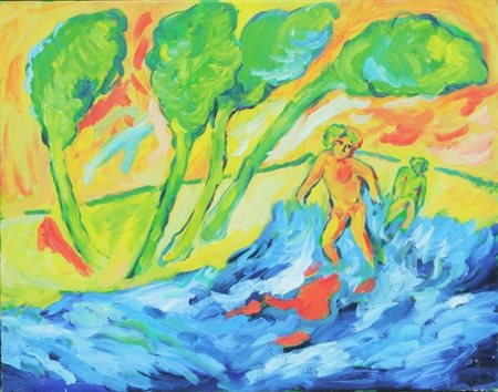 Mimmo Germanà (Catania 1944 - Busto Arsizio 1992) Senza Titolo 1988 Dim.70x90...