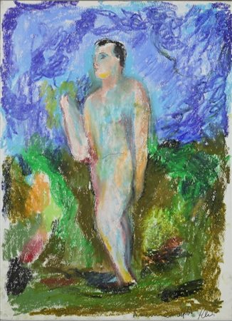 Sandro Chia (Firenze 1946) Senza Titolo 1989 Dim.70x50 Olio e tecnica mista...