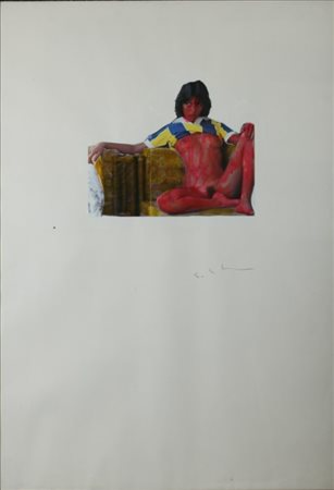 Mario Schifano (Homs 1934 - Roma 1998) Senza Titolo 1979/80 Dim.100x70...