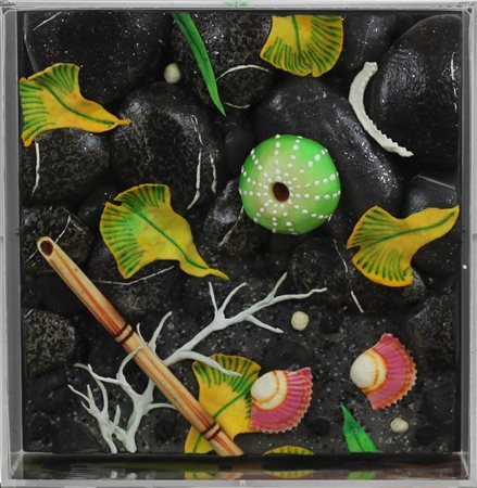 Piero Gilardi (Torino 1942) Spiaggetta vulcanica Anni 2000 Dim.30x30...