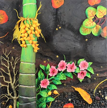 Piero Gilardi (Torino 1942) Costiera canaria Anni 2000 Dim.70x70 Poliuretano...