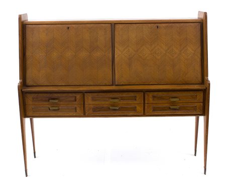 MANIFATTURA ITALIANA Mobile con doppia ribalta e sei cassetti frontali ;...