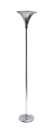 MANIFATTURA ITALIANA Lampada da terra, Anni ‘30 Metallo cromato, h. 181 cm