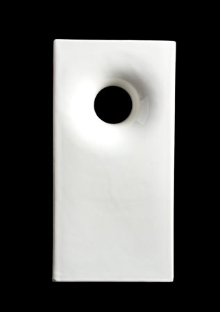 GABBIANELLI - MILANO Vaso in smalto bianco con foro centrale Ceramica...
