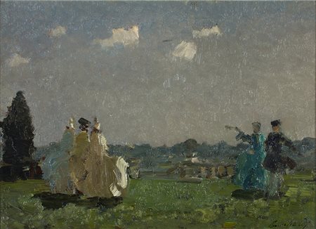 EMMA CIARDIVenezia, 1879 - 1933 Luci serene Olio su tavola, 21,3 x 29,5 cm...