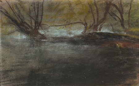 GIULIO ARISTIDE SARTORIORoma, 1860 - 1932 Palude pontina Pastelli su carta...