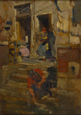 VITTORE ZANETTI ZILLAVenezia, 1864 - Milano, 1946 Venezia una fondamenta,...