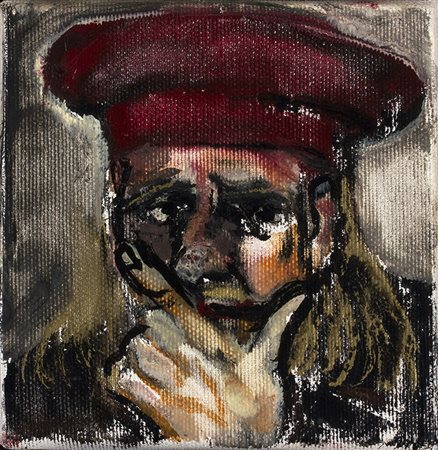 SERGIO VACCHICastenaso, 1925 - Siena, 2016 Piccolo autoritratto, 1987 Olio su...