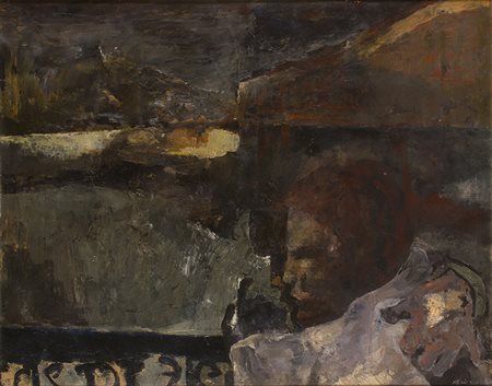 UGO ATTARDIGenova, 1923 - Roma, 2006 Tramonto, 1960 Olio su tela, 95 x 118,5...