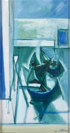 ARMANDO PIZZINATOManiago, 1910 - Venezia, 2004 Canale veneziano, 1970 Olio su...