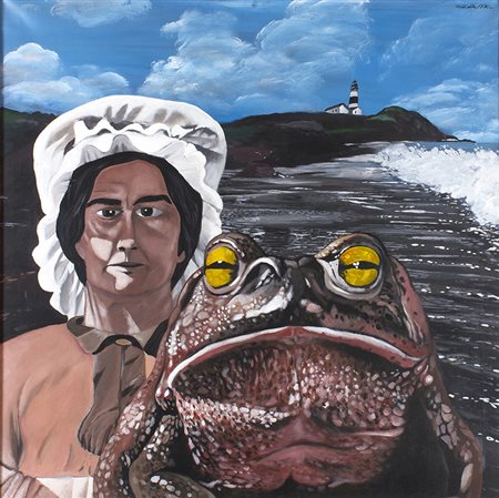 ANTONIO SALIOLABologna, 1939 L’amante del guardiano del faro, 1970 Olio su...