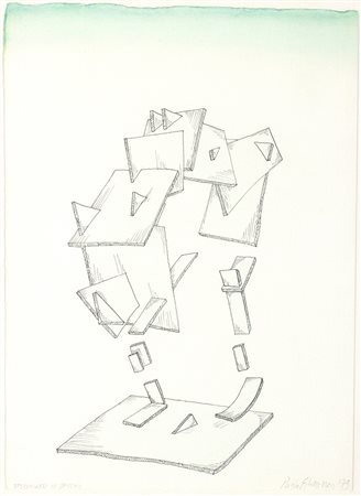 PABLO ECHAURRENRoma, 1951 Specchiarsi in spicchi, 1979 China acquarellata su...