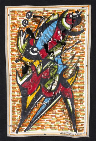 UMBERTO MASTROIANNIFontana Liri, 1910 - Marino, 1998 Carta scultura Tempera e...