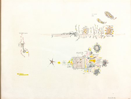 GIANFRANCO BARUCHELLOLivorno, 1924 Seiche, Sec, Sex, 1985 Tecnica mista su...