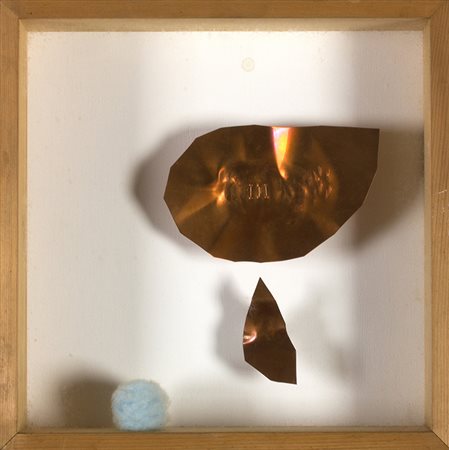 CARLO LORENZETTIRoma, 1934 Eco, 1980 Rame e cotone entro teca in legno, 36,5...