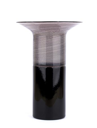 TAPIO WIRKKALA - VENINI Vaso a fungo con decoro astratto Vetro, h. 26 cm ; d....