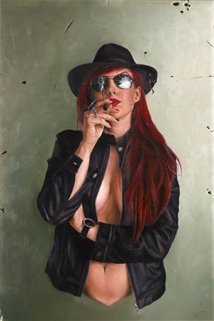 VIOLETTA CARPINORoma, 1991 Essere frangibili, 2016 Olio su specchio, 90 x 60...