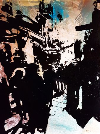 PAOLO UTTIERI Esplosione olio su tela cm 70x100