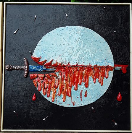 ROCCO CARDINALI “Il Non Essere” Applicazione con ceramiche cm 90X90