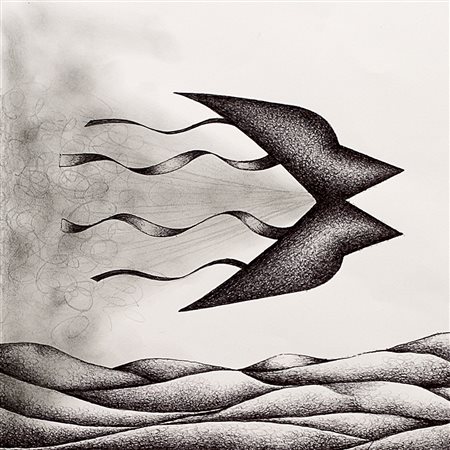 TINA LUPO “Studio per l’Offuscatore” disegno a penna cm 40x40