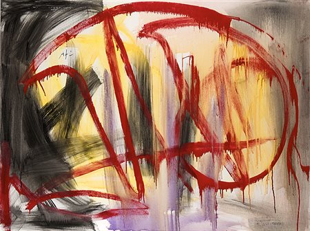 ALEX CAMINITI Punti di rottura smalto su tela cm 90X120