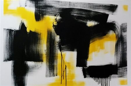 ALEX CAMINITI Punti di rottura AIFAM smalto su tela cm 100X140