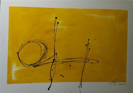 ALEX CAMINITI Punti di rottura AIFAM smalto su tela cm 100X140