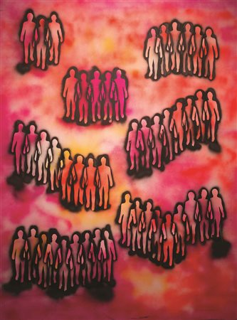 CLAUDIO ASCENZI Friends forever Tecnica mista su tela cm 140x106