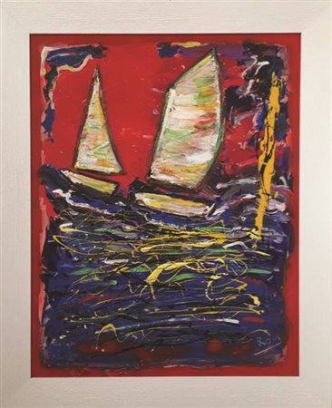 ROVI Veleggiando Tecnica mista su plexiglass cm 87x68