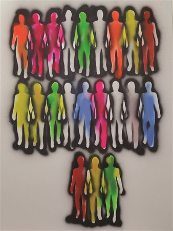 CLASUDIO ASCENZI Artisti della street art Tecnica mista su tela cm 80x60