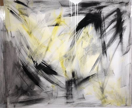 ALEX CAMINITI Punti di rottura smalto su tela cm 110X120