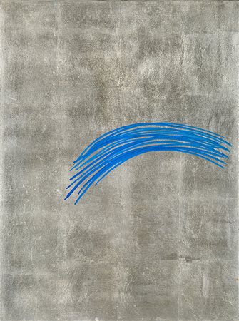 Arturo Vermi (Bergamo 1928 - Paderno d'Adda 1988)"Marina" olio e foglia...