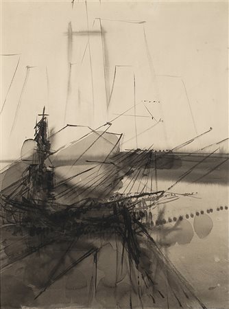 Emilio Scanavino (Genova 1922 - Milano 1986)"Senza titolo" 1962tecnica mista...