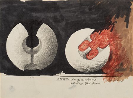 Giò Pomodoro (Orciano Di Pesaro 1930 - Milano 2002)"Bozzetti per scultura"...