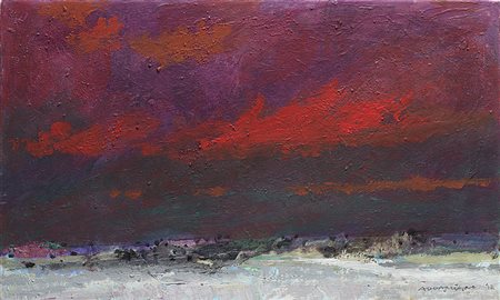 Natale Addamiano (Bitetto 1943)"Cielo stellato" 2012olio su telacm...