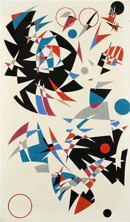 Edoardo Giordano (Napoli 1904 - Roma 1974)"Senza titolo" 1954olio su telacm...