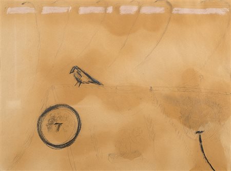 Enzo Cucchi (Morro d'Alba 1949)Lotto di due opere: "Italia centrale" 1979,...