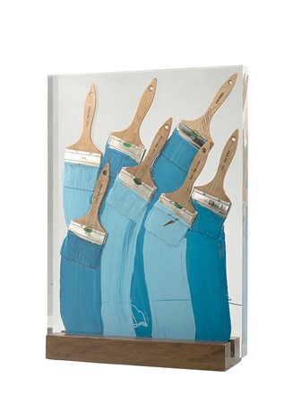 Arman (Nizza 1928 - New York 2005)"Pennelli" accumulazione di pennelli e...