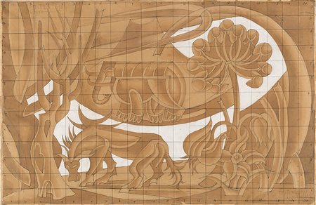 Fortunato Depero (Malosco 1892 - Rovereto 1960)"Animali esotici + giungla...