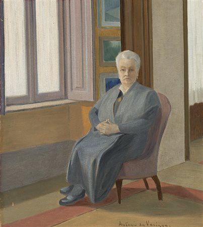 Antonio Calderara (Abbiategrasso 1903 - Vacciago 1978)"La mamma" 1939olio su...