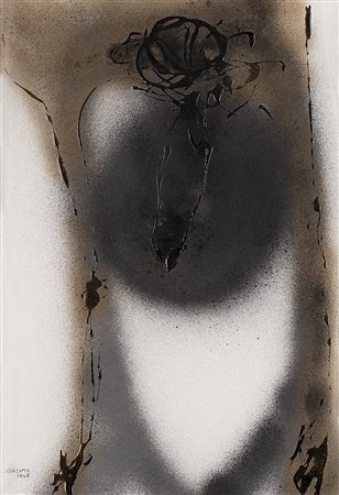 Carol Rama (Torino 1918 - 2015)"Senza titolo" 1968colla, inchiostro e vernice...