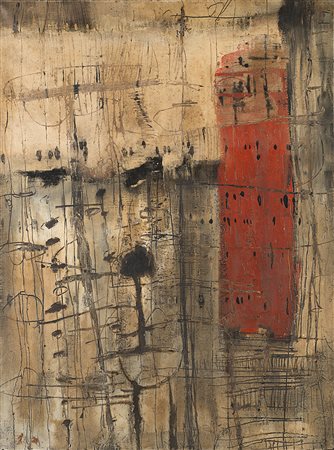 John Forrester (Wellington 1922 - 2002)"Aamu two mark" 1961olio su telacm...