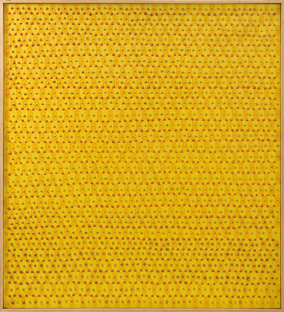 Franco Bemporad (Firenze 1926 - 1989)"Struttura giallo" 1977olio su telacm...