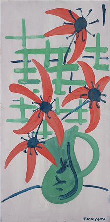 Giulio Turcato (Mantova 1912 - Roma 1995)"Floreale" olio su telacm...