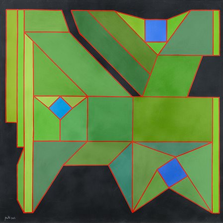 Achille Perilli (Roma 1927)"Il tocco magico" 2007olio su telacm...