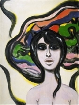 BORRA POMPEO (Milano 1898 - Milano 1973) "Figura" Olio su tela cm. H: 80.00...