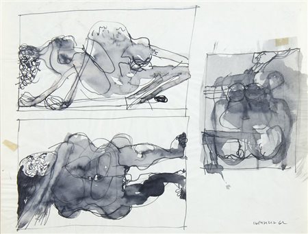 Bruno Chersicla Trieste 1937-2015 Cartella contenente vari disegni e bozzetti...