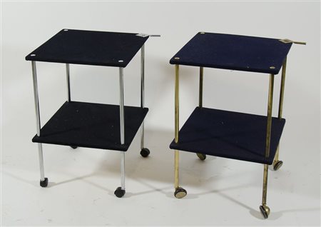 Azucena: coppia di carrelli con ruote a 2 ripiani. Disegno di L. Caccia...