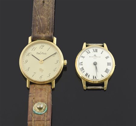 Lotto di 2 orologi da polso da donna tra cui uno marcato Baume & Mercier....